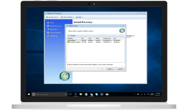 RollBack Rx on Surface Book